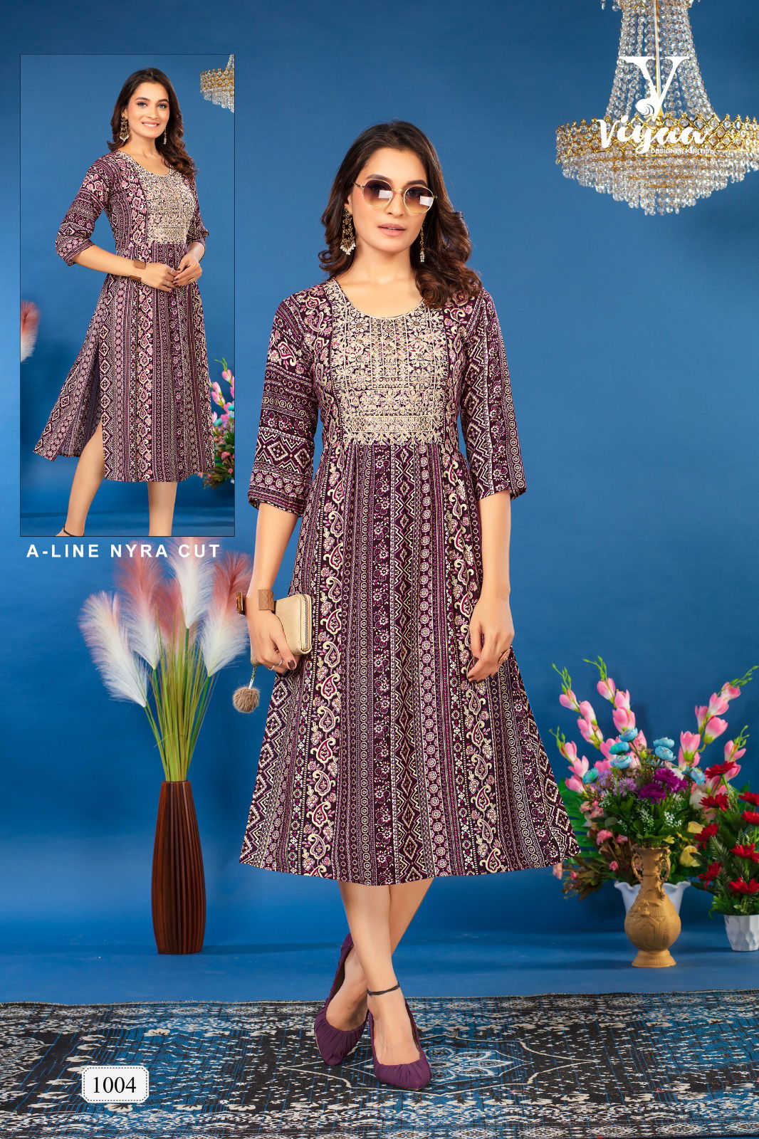 Bubbly By Viyaa Nayra Cut Printed Kurtis Catalog
